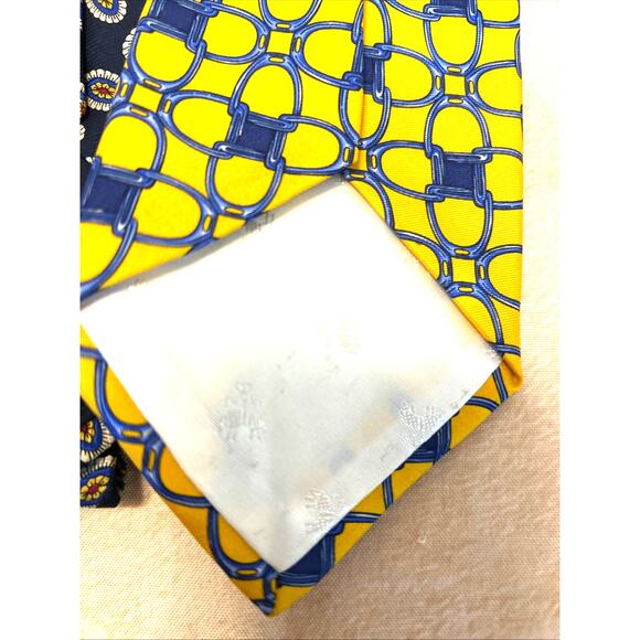 2 Ties brooks brothers yellow blue gorgeous fun design - Picture 8 of 8